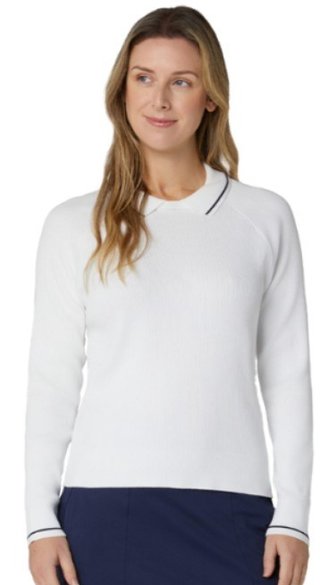 Callaway Collared da donna maglione, brilliant white