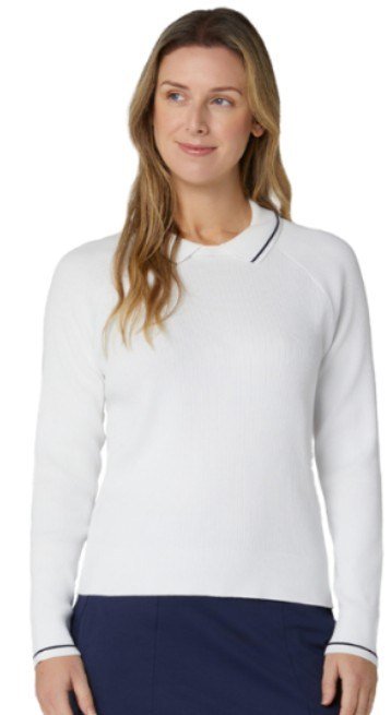 Callaway Collared da donna maglione, brilliant white