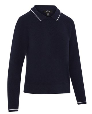 Callaway Collared donna maglione, peacoat