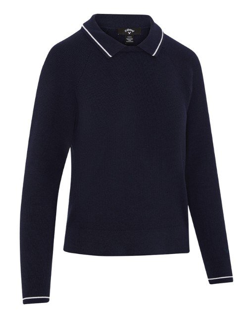 Callaway Collared donna maglione, peacoat
