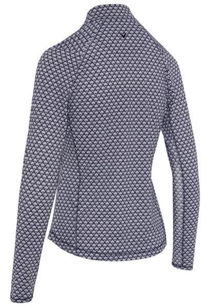 Callaway Scarf Geo Print Long Sleeve polo da donna, peacoat