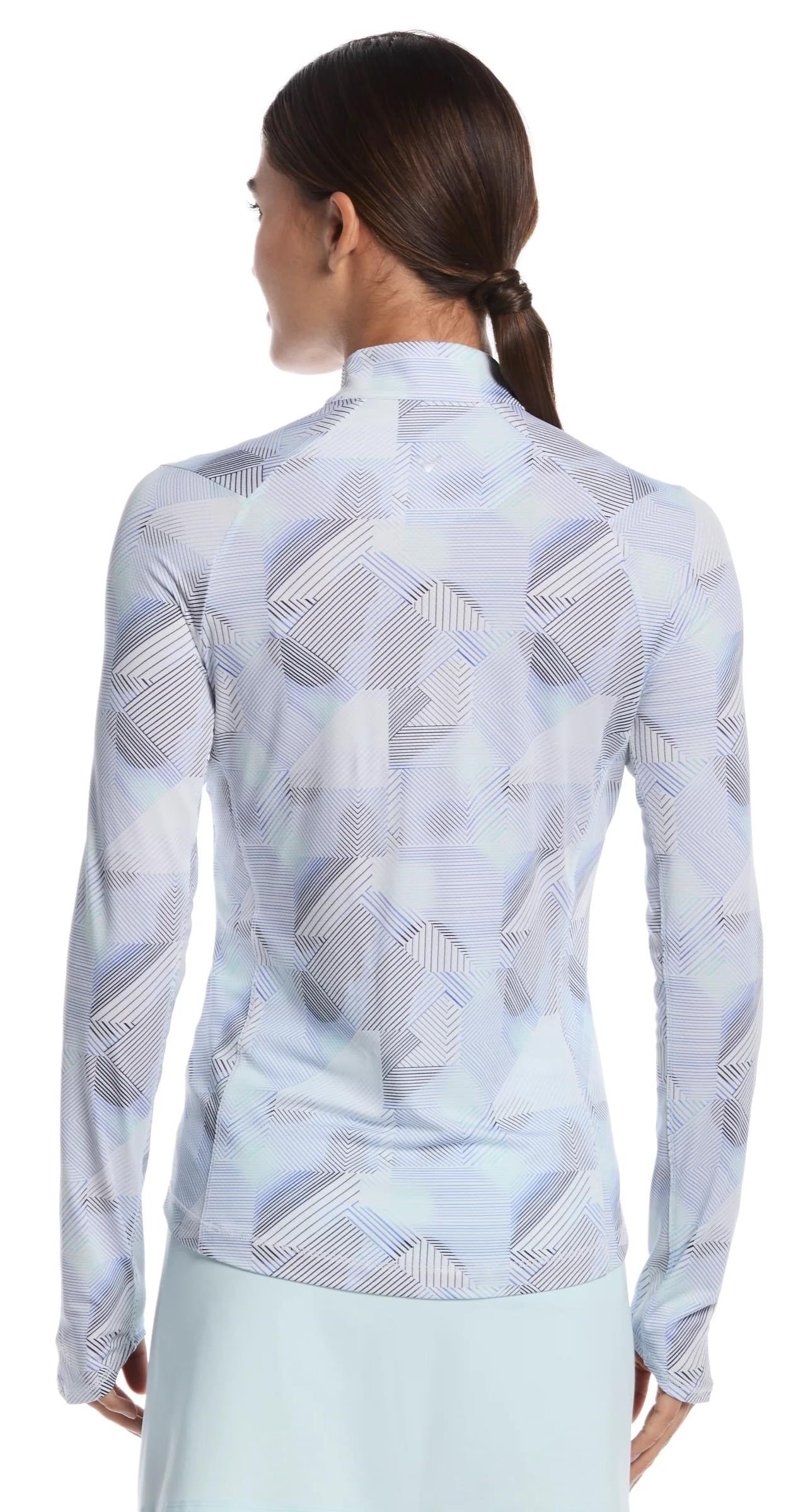 Callaway Active Geo Printed da donna polo a maniche lunghe, brilliant white