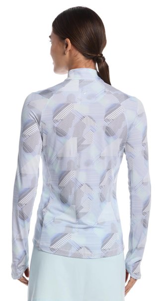 Callaway Active Geo Printed da donna polo a maniche lunghe, brilliant white
