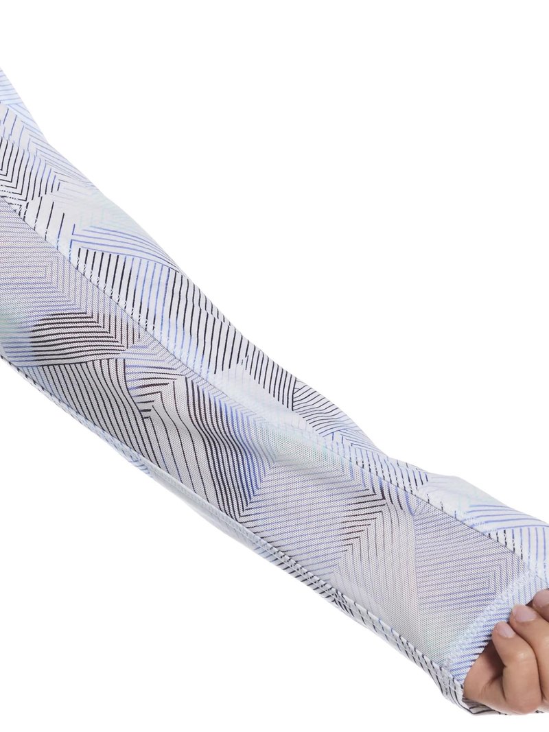 Callaway Active Geo Printed da donna polo a maniche lunghe, brilliant white