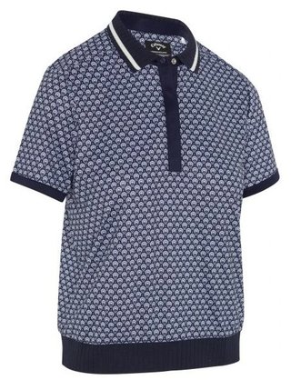 Callaway Scarf Geo Printed polo da donna, peacoat