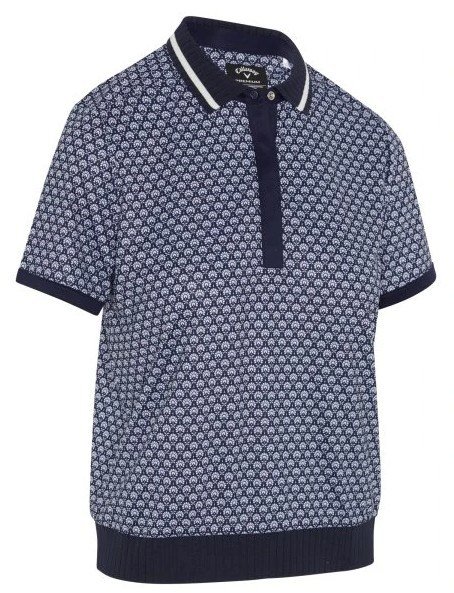 Callaway Scarf Geo Printed polo da donna, peacoat