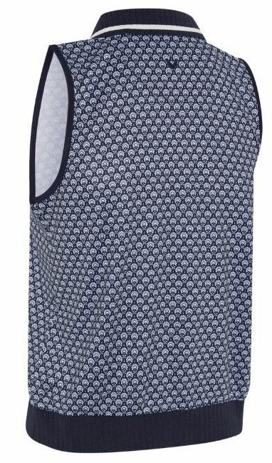 Callaway Scarf Geo Printed Sleeveless polo da donna, peacoat