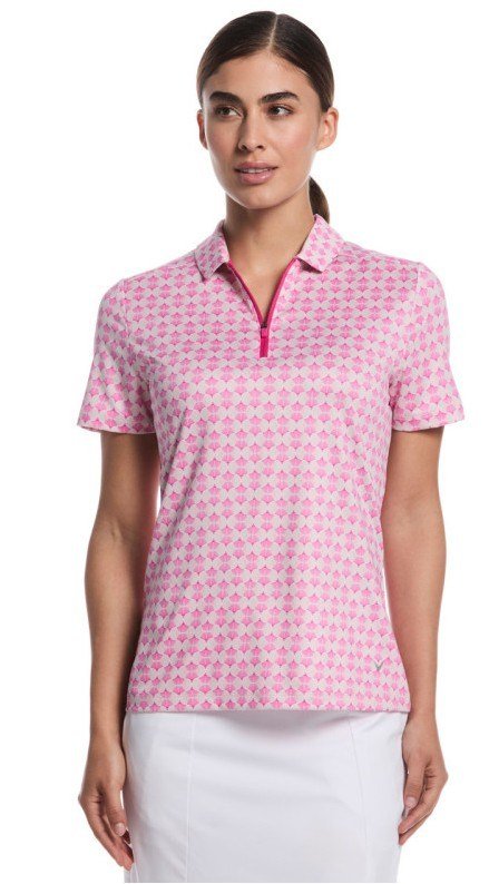 Callaway Deco Geo Print polo da donna, fuchsia purple