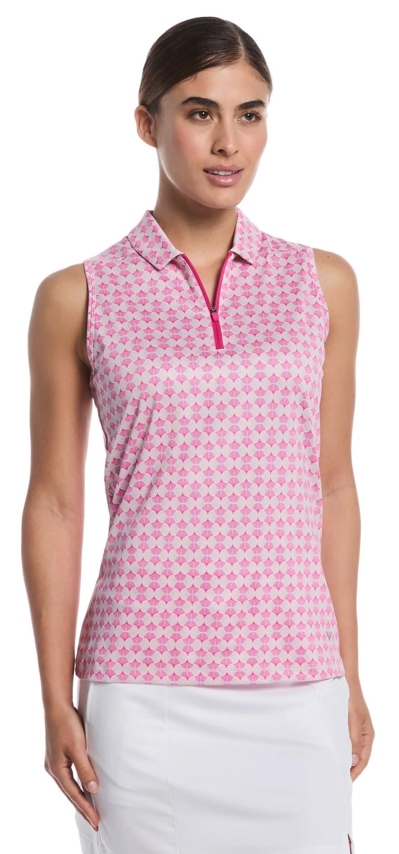 Callaway Deco Geo Print Sleeveless polo donna, fuchsia purple