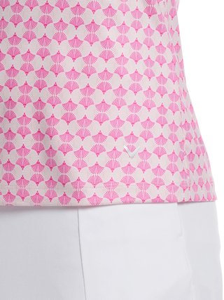 Callaway Deco Geo Print Sleeveless polo donna, fuchsia purple