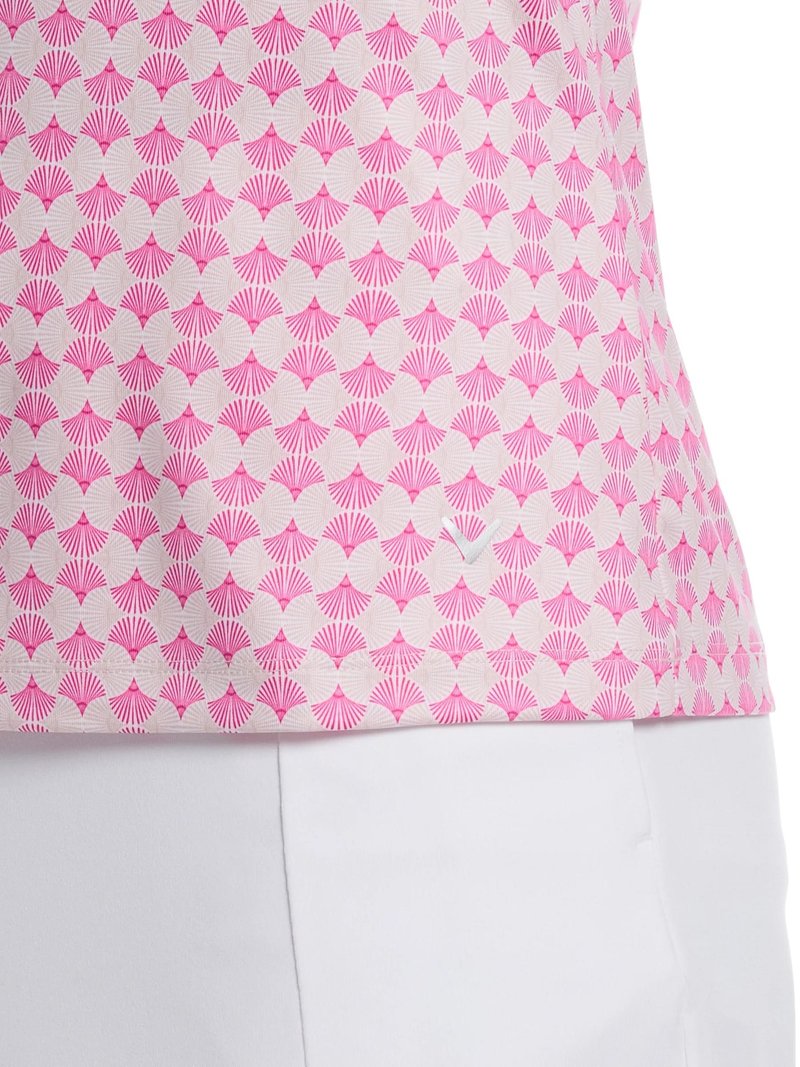 Callaway Deco Geo Print Sleeveless polo donna, fuchsia purple