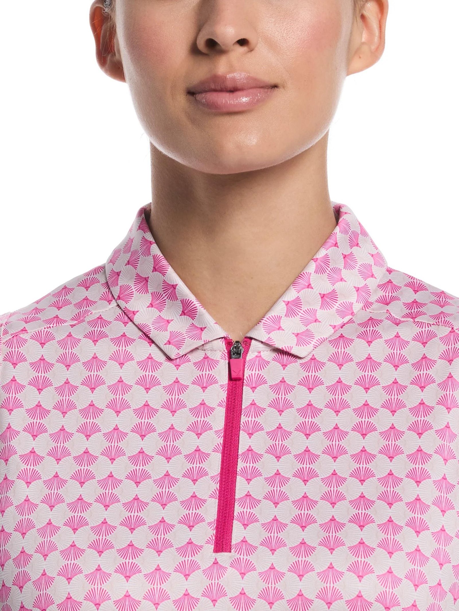Callaway Deco Geo Print Sleeveless polo donna, fuchsia purple
