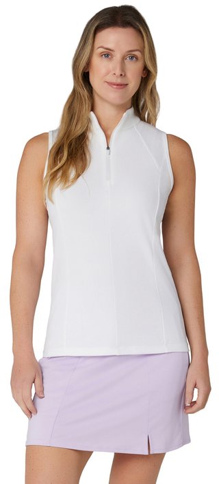 Callaway Rib Play Sleeveless polo da donna, brilliant white