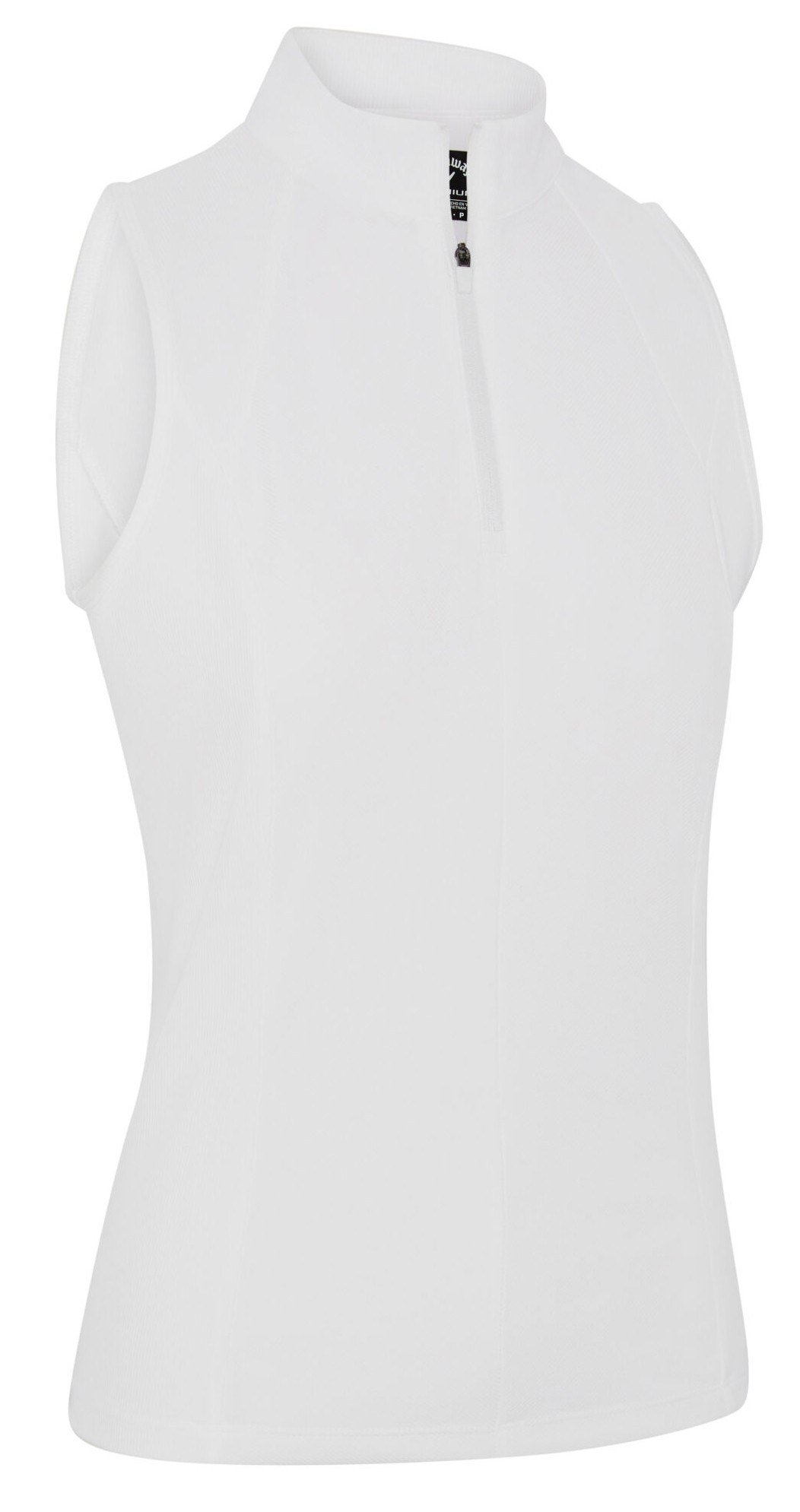 Callaway Rib Play Sleeveless polo da donna, brilliant white