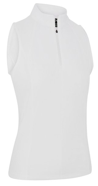 Callaway Rib Play Sleeveless polo da donna, brilliant white