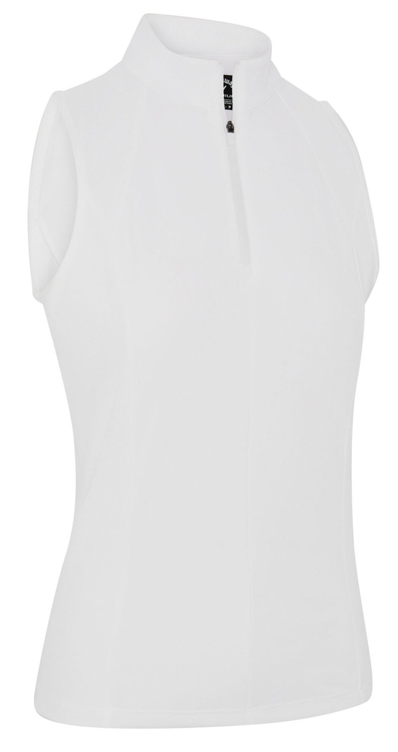 Callaway Rib Play Sleeveless polo da donna, brilliant white