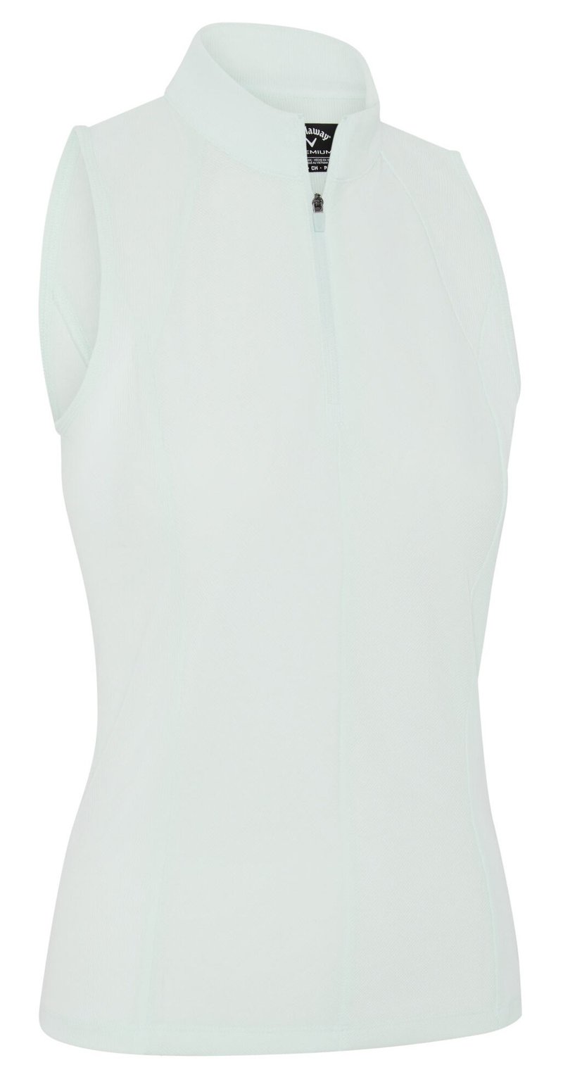 Callaway Rib Play Sleeveless polo da donna, salt air