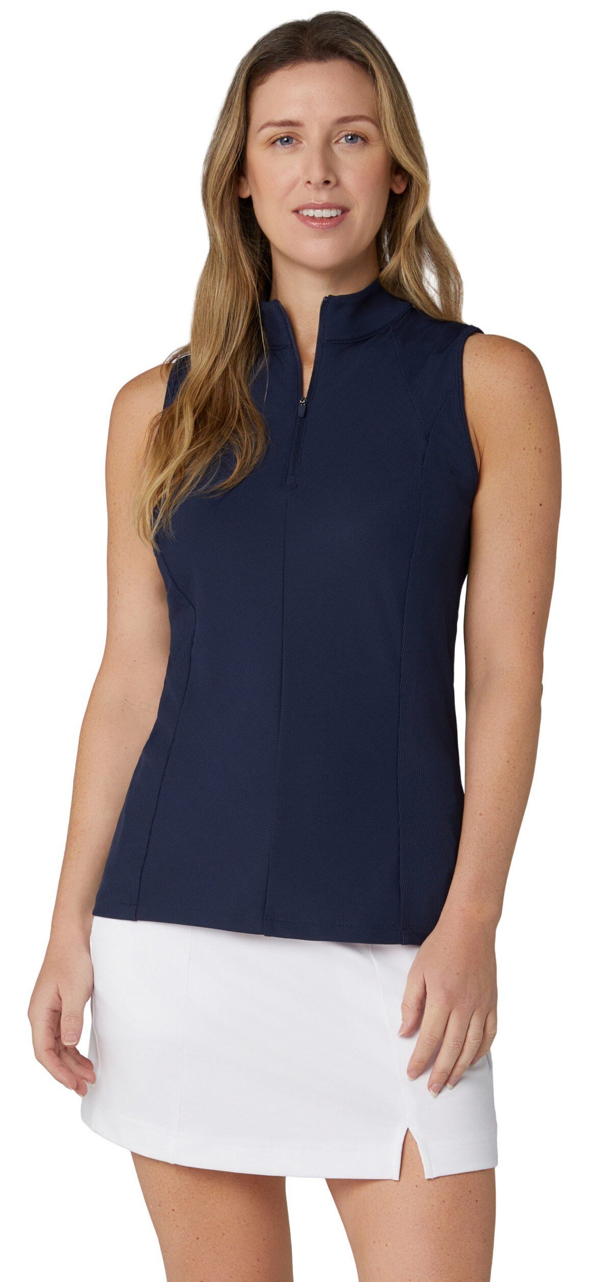 Callaway Rib Play Sleeveless polo da donna, peacoat