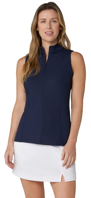 Callaway Rib Play Sleeveless polo da donna, peacoat