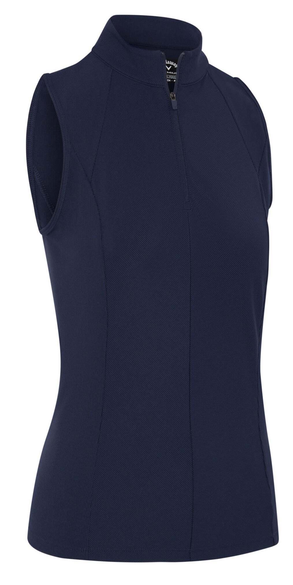 Callaway Rib Play Sleeveless polo da donna, peacoat