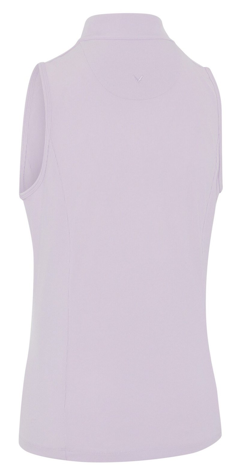 Callaway Rib Play Sleeveless polo da donna, lilla pastello