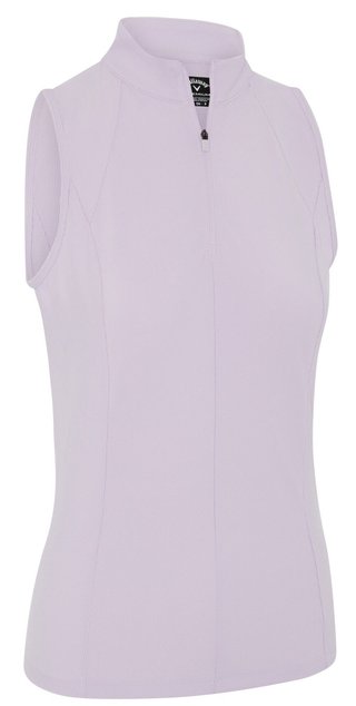 Callaway Rib Play Sleeveless polo da donna, lilla pastello