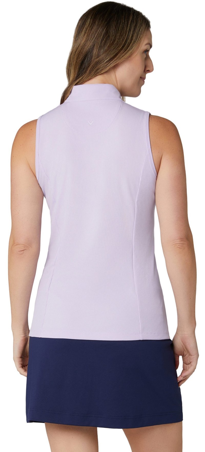 Callaway Rib Play Sleeveless polo da donna, lilla pastello