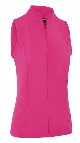 Callaway Rib Play Sleeveless polo da donna, fuchsia purple