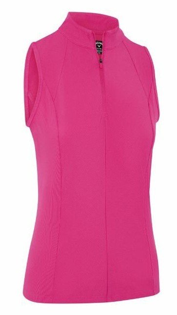 Callaway Rib Play Sleeveless polo da donna, fuchsia purple