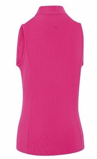 Callaway Rib Play Sleeveless polo da donna, fuchsia purple
