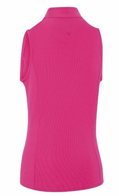 Callaway Rib Play Sleeveless polo da donna, fuchsia purple