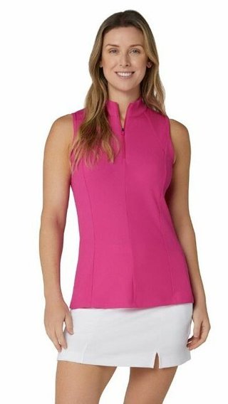 Callaway Rib Play Sleeveless polo da donna, fuchsia purple