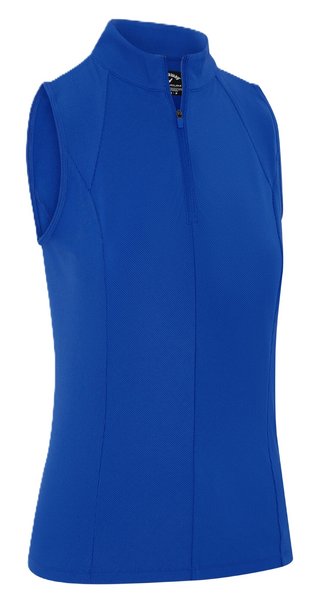Callaway Rib Play Sleeveless polo da donna, blue tattoo