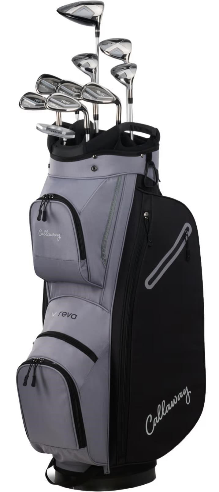 Callaway Reva 11PC Black set da golf donna, grafite, mano destra + borsa carrello