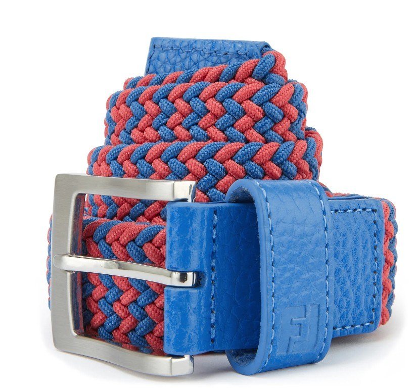 FootJoy Braided cintura unisex, coastal blue/nantucket red
