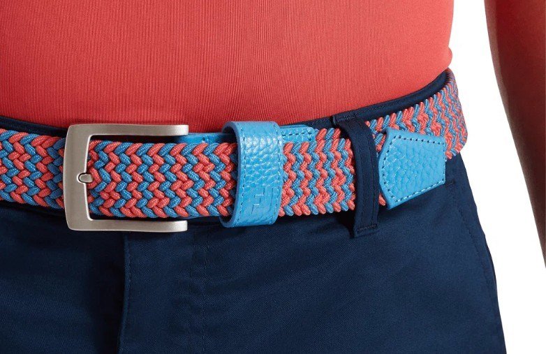 FootJoy Braided cintura unisex, coastal blue/nantucket red