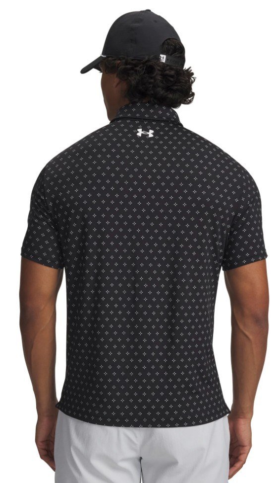 Under Armour Playoff 3.0 Printed polo uomo, nero/bianco