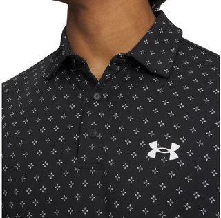 Under Armour Playoff 3.0 Printed polo uomo, nero/bianco