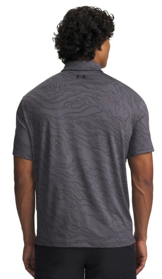 Under Armour Playoff 3.0 Printed polo da uomo, castlerock/black