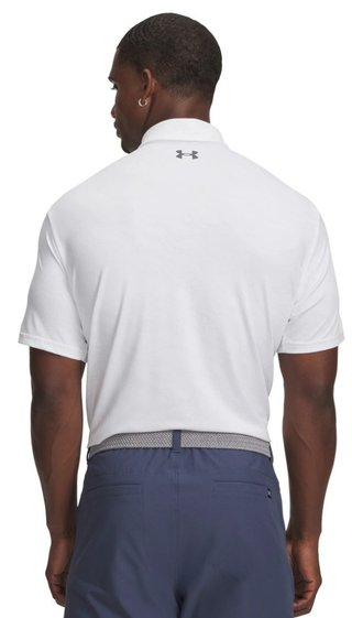 Under Armour Playoff 3.0 Printed polo da uomo, bianco/grigio distante