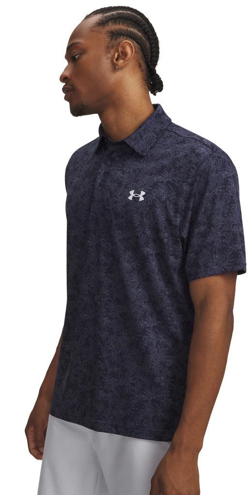 Under Armour Playoff 3.0 Printed polo uomo, midnight navy/white