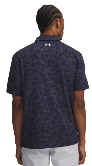 Under Armour Playoff 3.0 Printed polo uomo, midnight navy/white