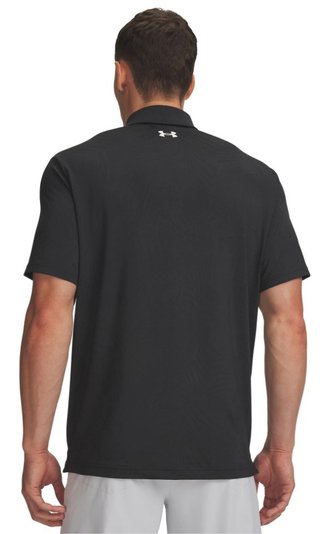 Under Armour Playoff Jacquard polo da uomo, nero/antracite