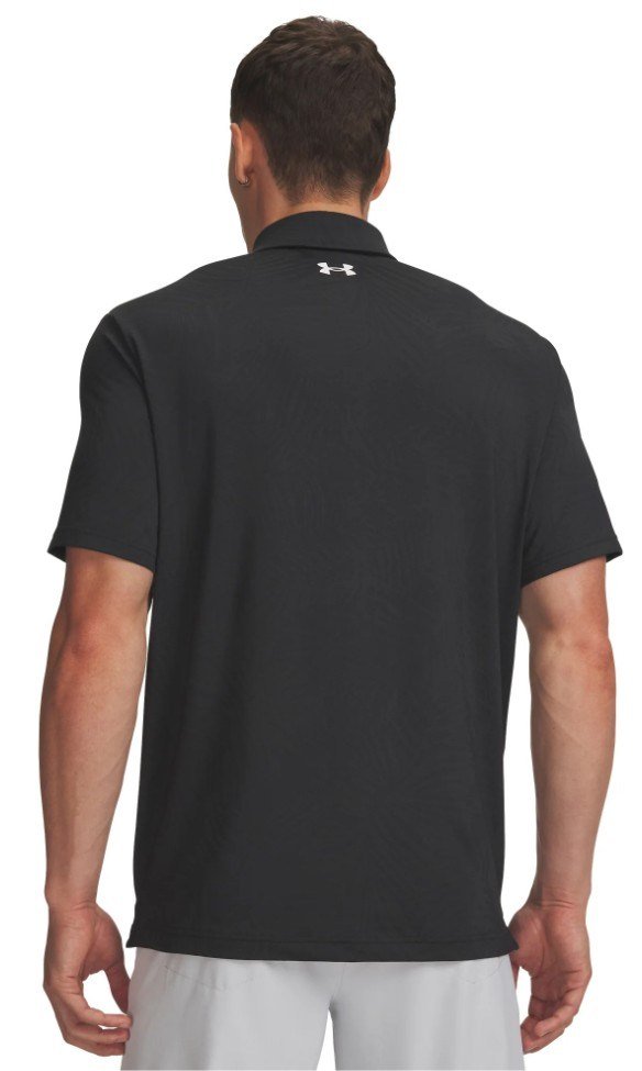Under Armour Playoff Jacquard polo da uomo, nero/antracite