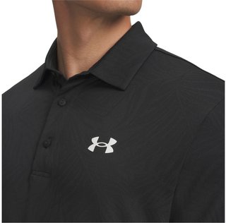 Under Armour Playoff Jacquard polo da uomo, nero/antracite