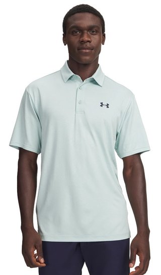 Under Armour Playoff Jacquard polo da uomo, enamel blue/illusion green