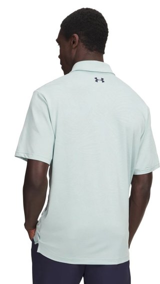 Under Armour Playoff Jacquard polo da uomo, enamel blue/illusion green