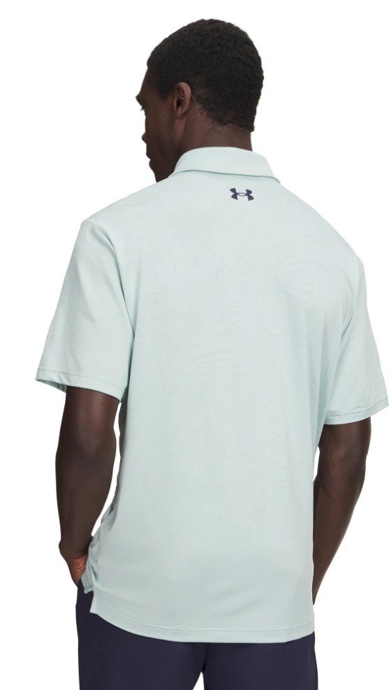Under Armour Playoff Jacquard polo da uomo, enamel blue/illusion green