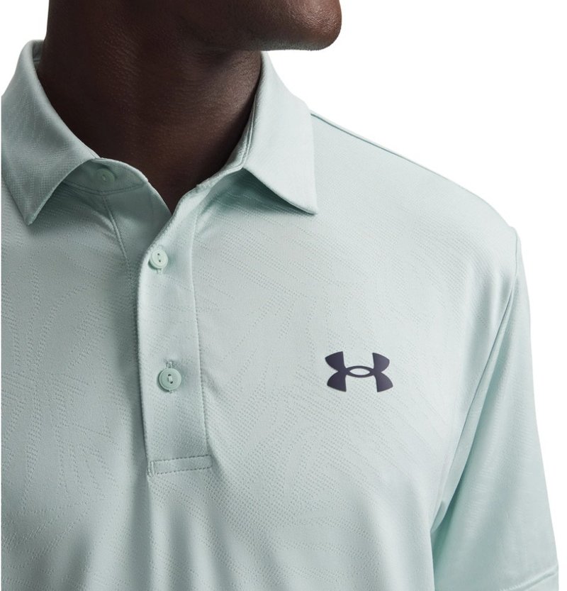 Under Armour Playoff Jacquard polo da uomo, enamel blue/illusion green
