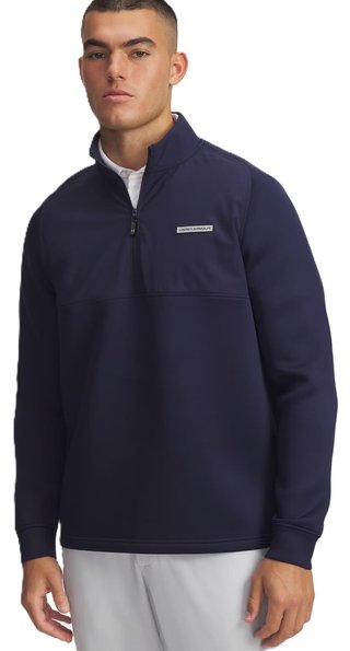 Under Armour Drive Pro Hybrid Half Zip felpa da uomo, midnight navy/black